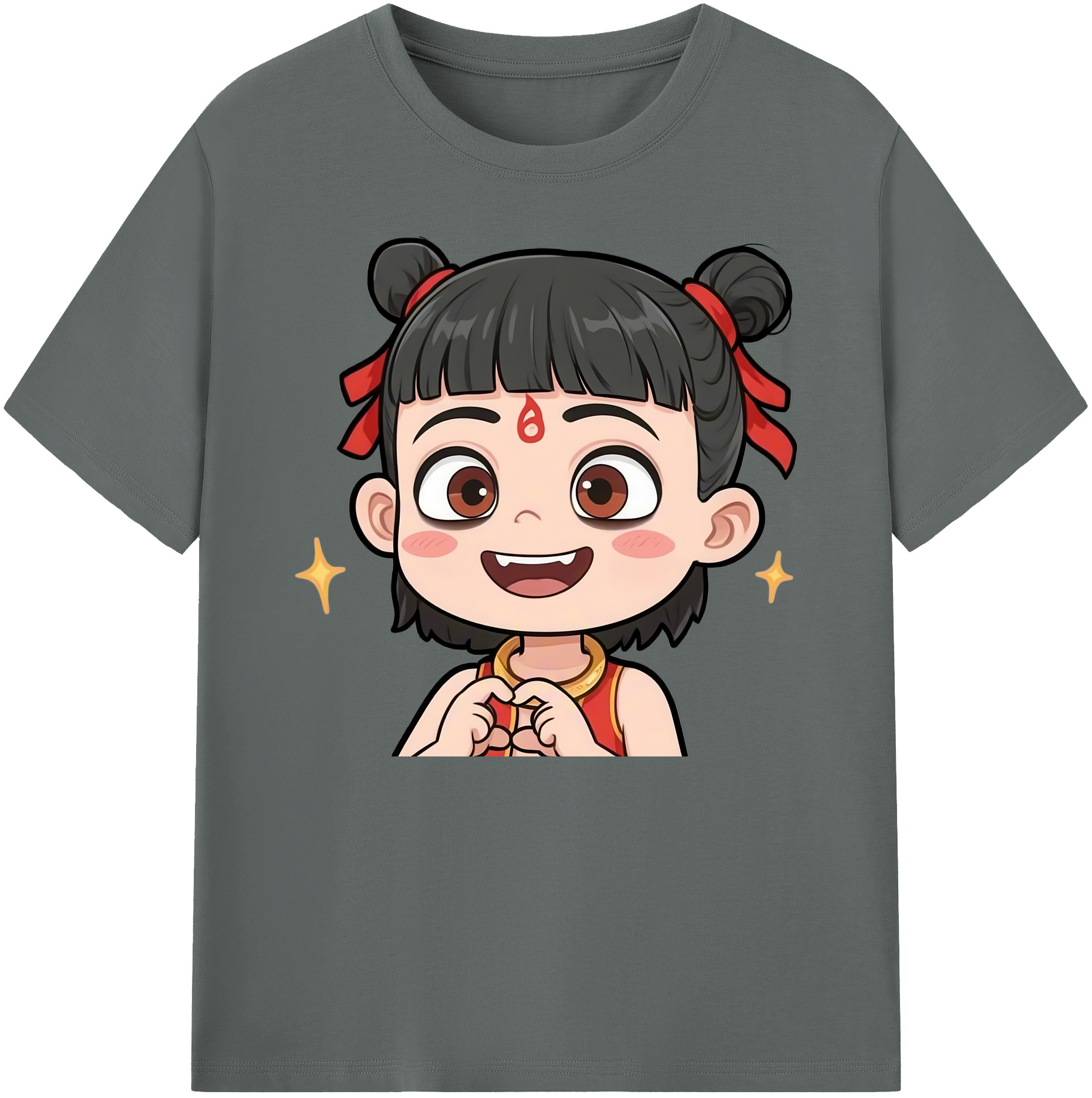 （画像用） Ne Zha 2 ナタ 魔童の大暴れ 綿100％ メンズ半袖Tシャツ｜肌触りやわらか＆通気性